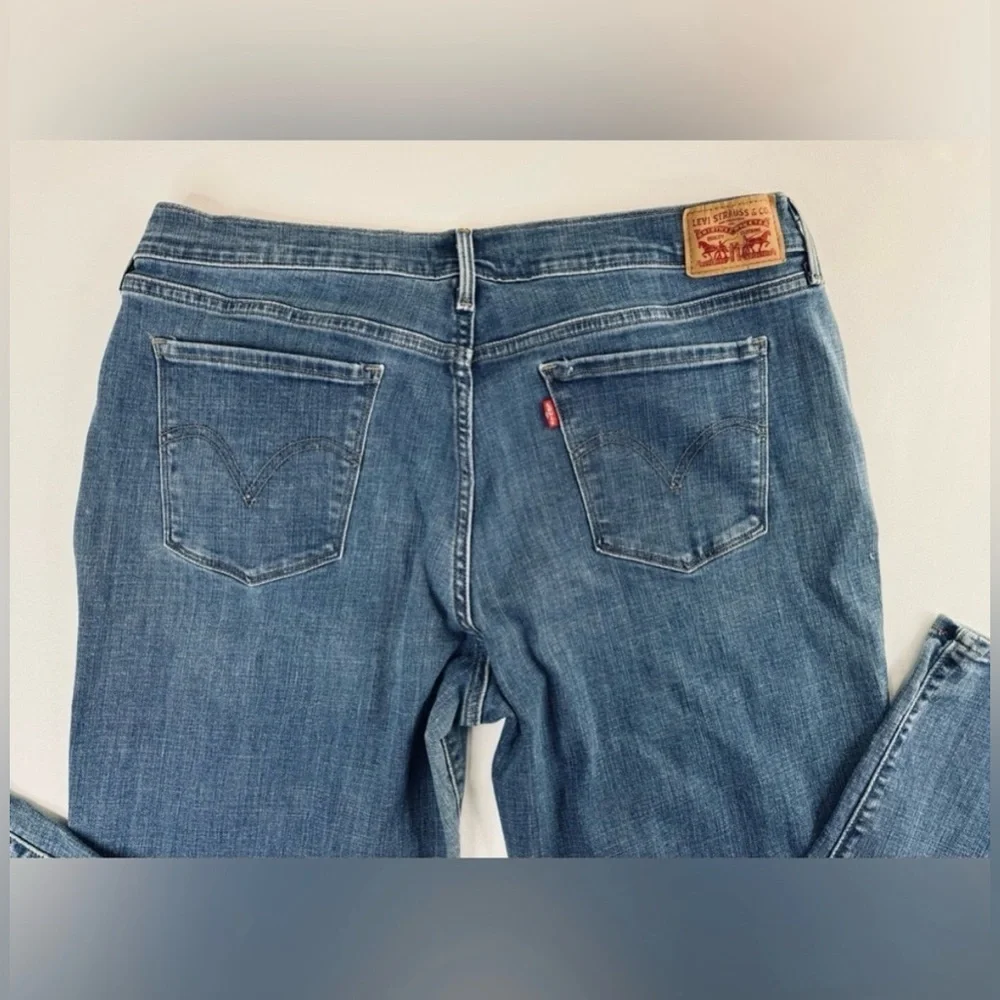Levi’s 505 Floral Embroidered Straight Leg Stretch Jeans Womens Size 16 GUC - Picture 5 of 13